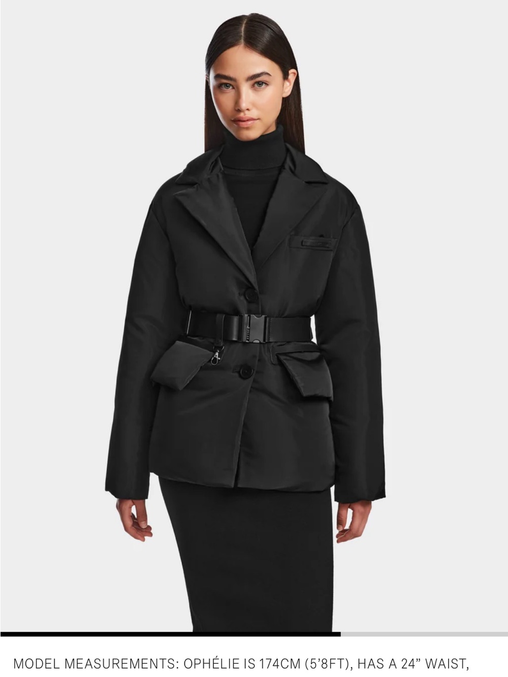 RUDSAK Black Belted Puffer Blazer